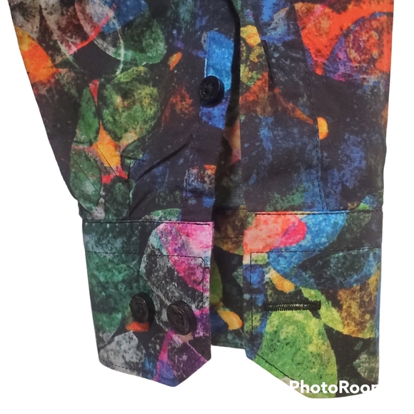 Jared Lang Multicolor Button Down Shirt Large - Picture 4 of 11